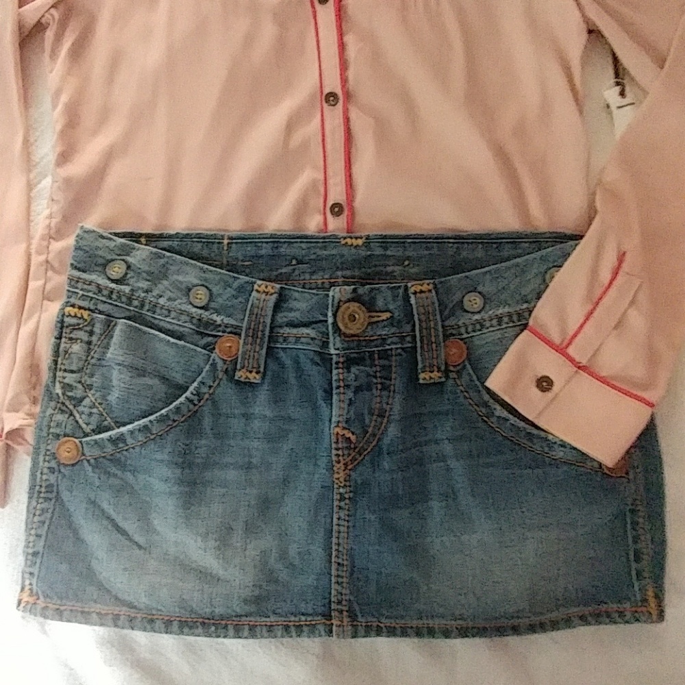 True Religion denim skirt